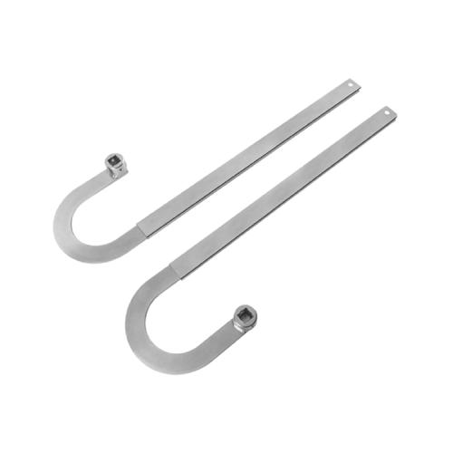 BEN909903035 MARK.C10 COPPIA DI BRACCI CURVI SP.100/10 CON BUSSOLA QUADRA 20X20 MM 