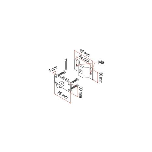 FAA132312 KIT STAFFA FORI FILET.+PERNO QUADRO CMS