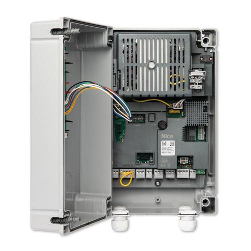 NICDPRO924 Centrale di comando per un motore 24 Vdc con encoder e innesto per le riceventi della famiglia OXI/SM