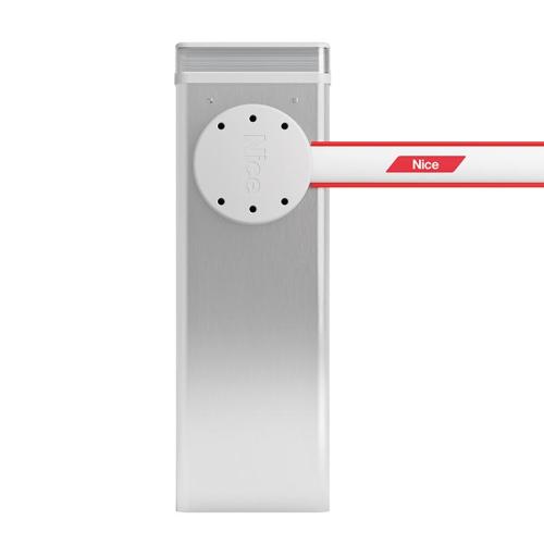 NICM7BARI Irreversibile 230 Vac, motore 24 Vdc, con piastra di fondazione, per aste da 5, 6 o 7 m, con contenitore in acciaio inox