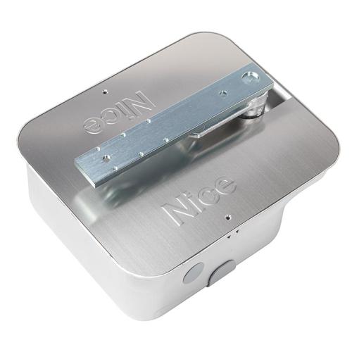 NICMFABBOXI Cassa di fondazione imbutita in acciaio INOX, con fermo meccanico in apertura