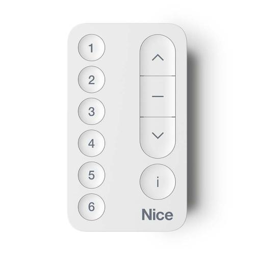 NICMINIDOMI6 Mini-trasmettitore bidirezionale portatile, 6 canali, bianco