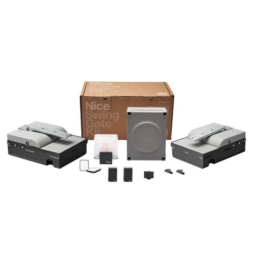 NICSFAB2024BDKCE Kit bidirezionale per l’automazione di cancelli a battente con ante fino a 2.3 m, 24 Vdc, a montaggio interrato 
