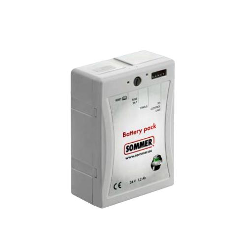 SOMYS13681-00001 Batteria a tampone, per SOMMER tiga+ e RUNner+ con cavo di collegamento da 780mm
